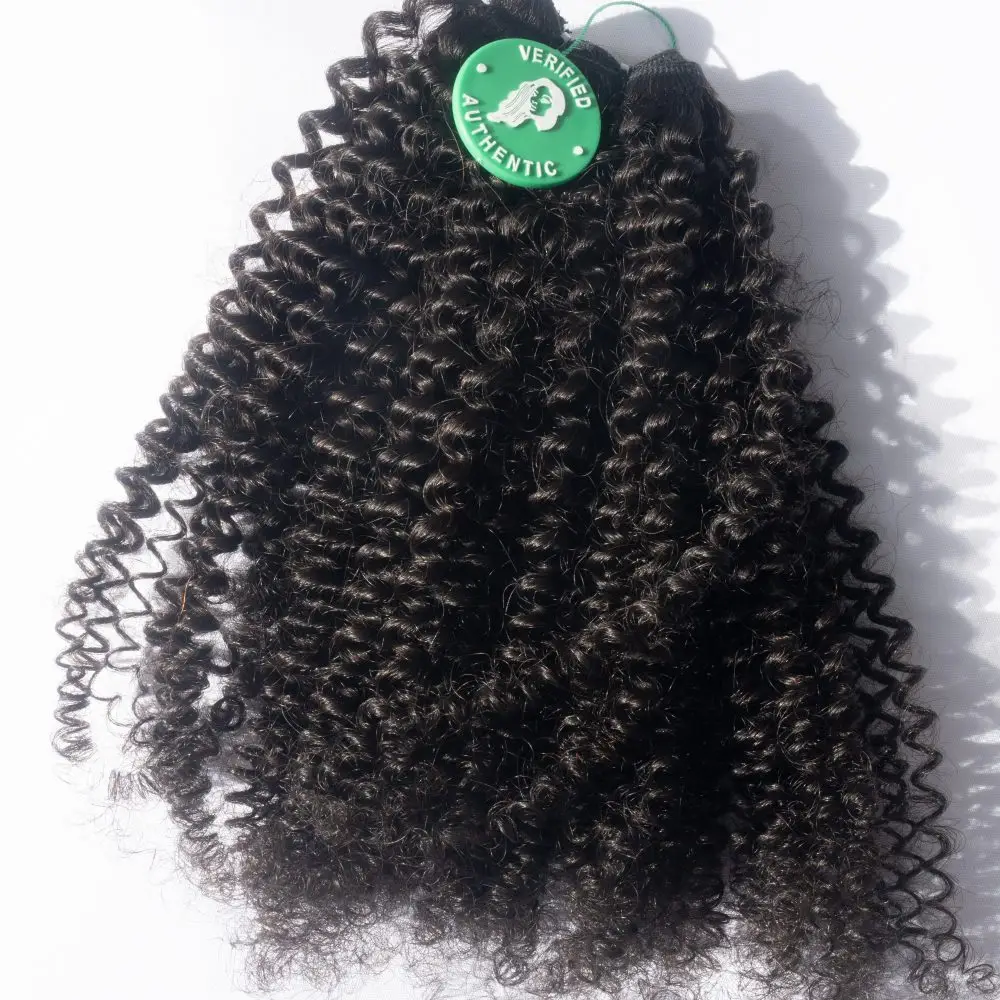 Paquets De Raw Indiens Tissages Natural Kinky Curly Cheveux 100% Brut – Image 5